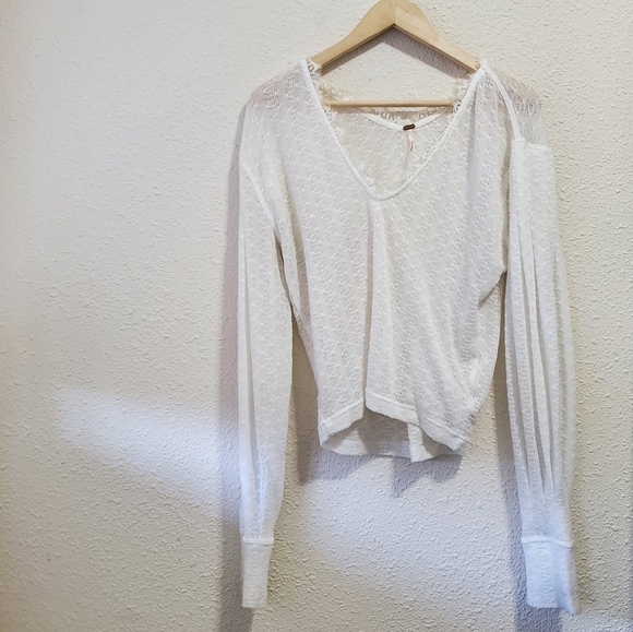 Free People Tops - Free People White Long Sleeve